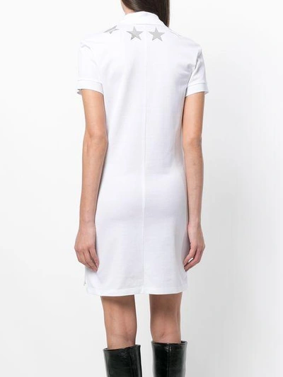 Givenchy Mirrored Star Polo Shirt In White