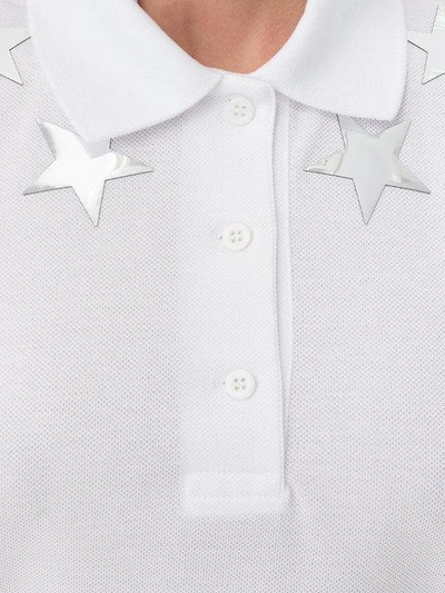 Givenchy Mirrored Star Polo Shirt In White