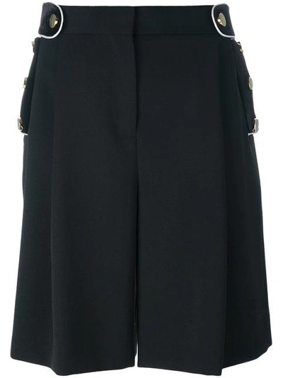 Shop Givenchy Wide Leg Shorts - Black