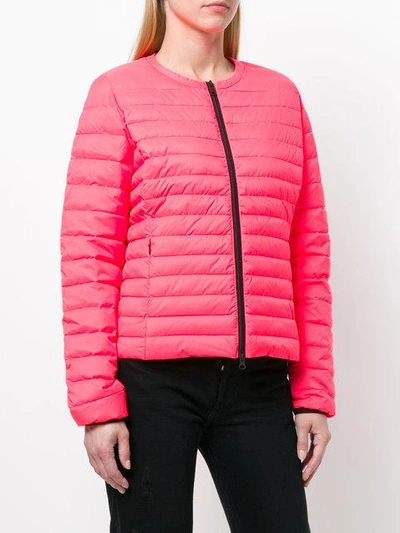 Shop Ecoalf Puffer Jacket - Pink & Purple