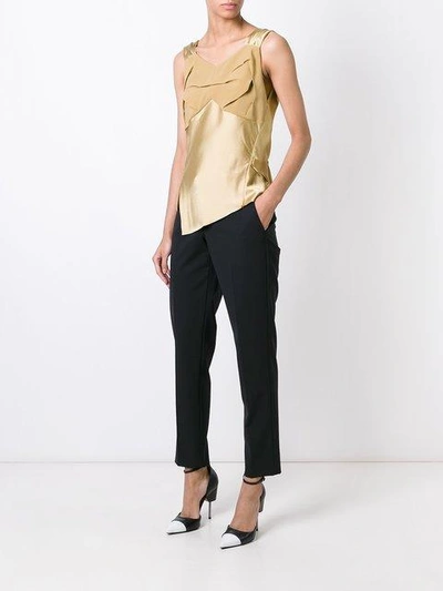 Shop Maison Margiela Asymmetric Top In Neutrals