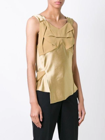 Shop Maison Margiela Asymmetric Top In Neutrals