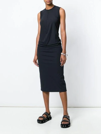 Shop Comme Des Garçons Sleeveless Draped Dress