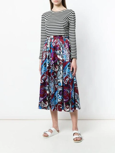 Shop Kenzo Paisley Print Maxi Skirt