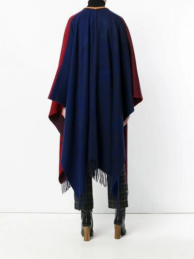 Shop Loewe Frayed Trim Poncho