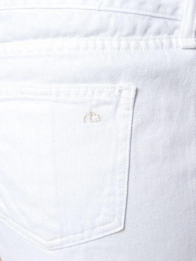 Shop Rag & Bone Frayed Hem Denim Shorts In White