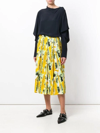 printed midi skirt