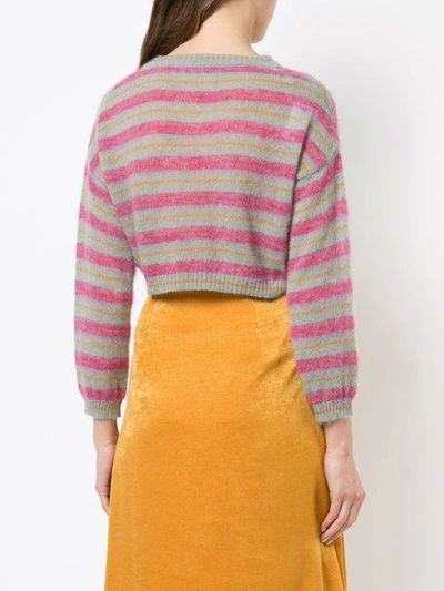 Shop Alberta Ferretti Striped Sweater