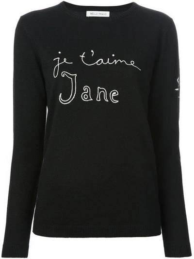 Shop Bella Freud 'je T'aime Jane' Sweater In Black