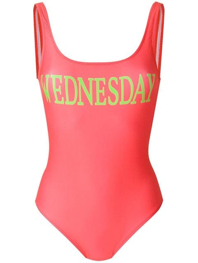 Shop Alberta Ferretti Wednesday Swimsuit In Pink