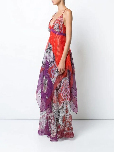 Shop Roberto Cavalli Layered Gown