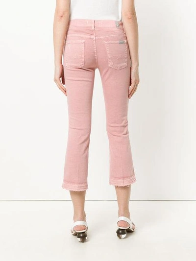Shop 7 For All Mankind Cropped Boot Cut Jeans - Pink