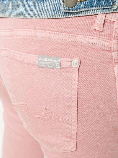 Shop 7 For All Mankind Cropped Boot Cut Jeans - Pink