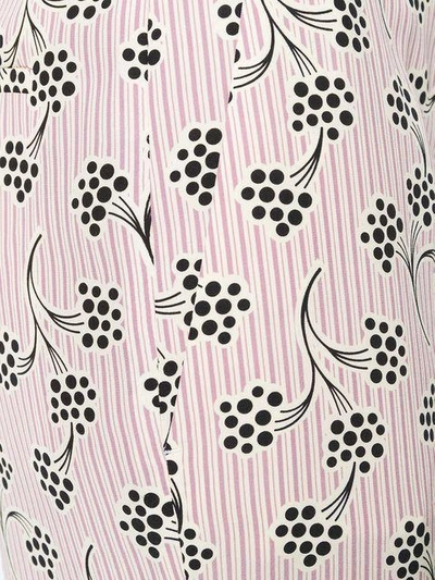 Shop Prada Floral Print Trousers In Pink