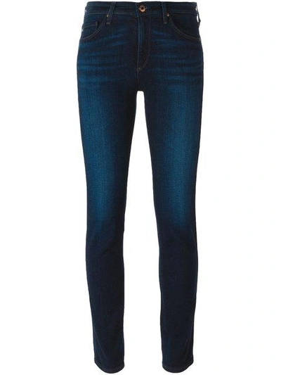 Shop Ag Mid-rise Skinny Jeans In Blue