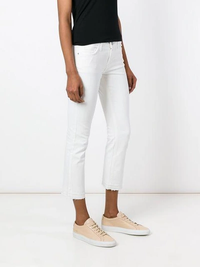 Shop Current Elliott Cropped Skinny Jeans In White