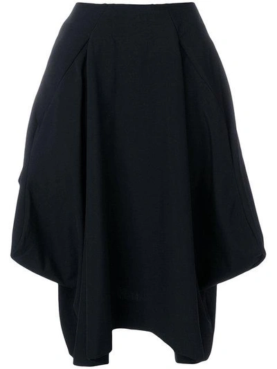 Shop Comme Des Garçons Draped Full Skirt