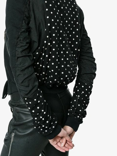 Shop Haider Ackermann Polka Dot Bomber Jacket In Black