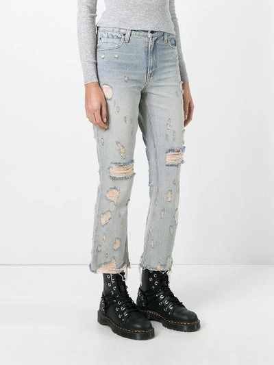 Shop Alexander Wang Distressed Cropped Jeans