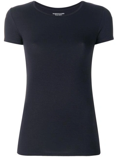 Shop Majestic Round Neck T In Blue