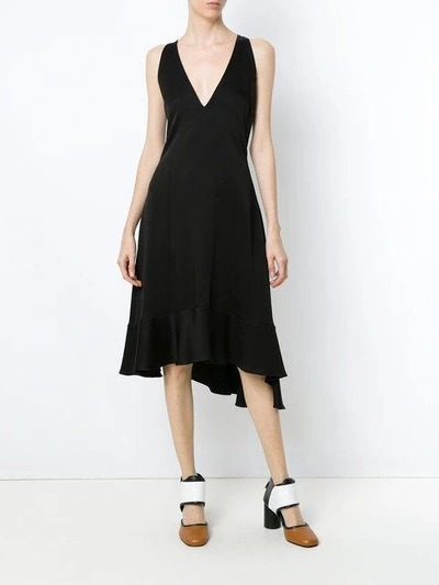 Shop Gloria Coelho A-line Midi Dress In Black