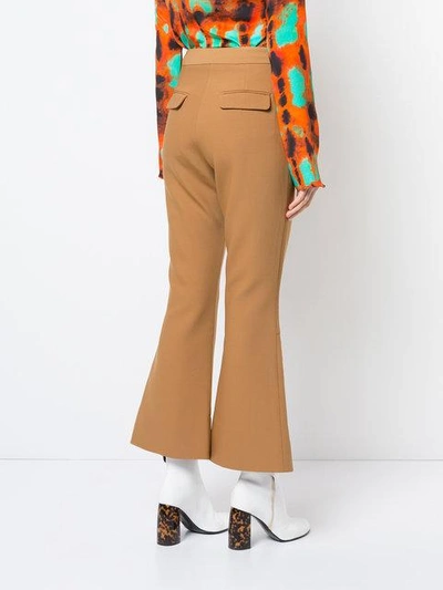 Shop Ellery Flared Tailored Trousers - Brown