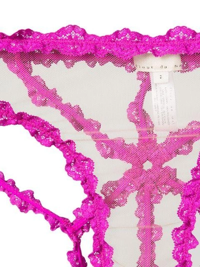 Shop Fleur Du Mal Lace Bondage Briefs In Pink