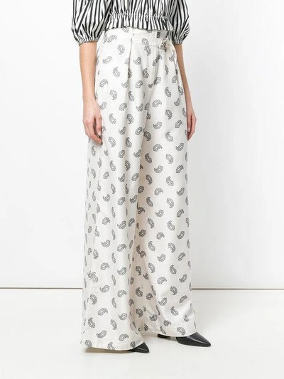 Shop Zimmermann Paisley Print Flared Trousers In Neutrals
