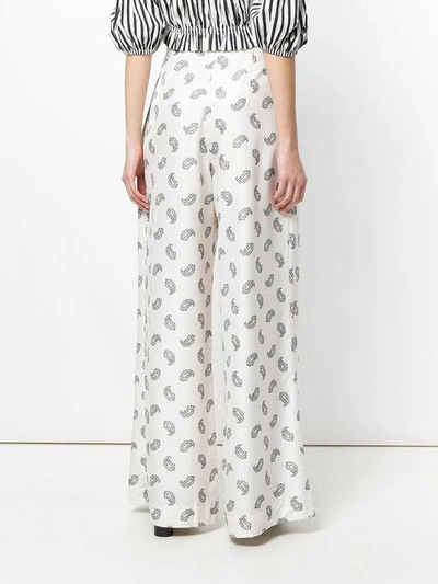 Shop Zimmermann Paisley Print Flared Trousers In Neutrals