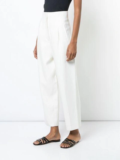 Shop Rosetta Getty High-waisted Cropped Trousers