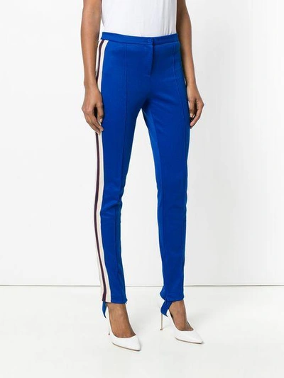 Shop Gucci Striped Leggings - Blue