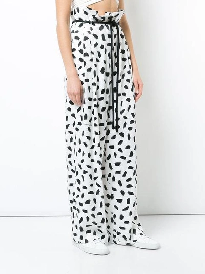 Shop Off-white Printed Wide-leg Trousers