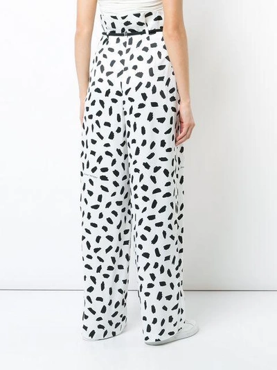 Shop Off-white Printed Wide-leg Trousers