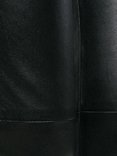 Givenchy High-rise Zip-cuff Leather Leggings In Black