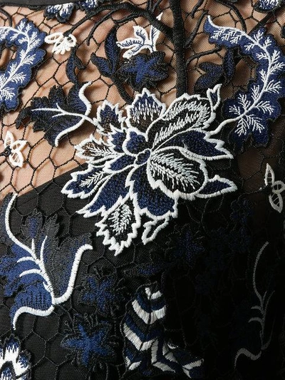 Shop Diane Von Furstenberg Floral Lace Overlay Dress In Black