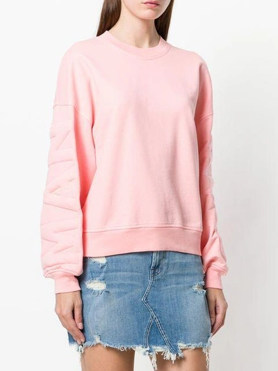 Shop 7 For All Mankind Logo Sweatshirt In Pink