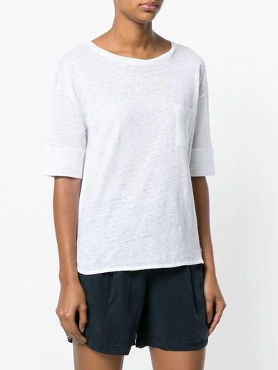 Shop Woolrich Half Sleeves T-shirt - White