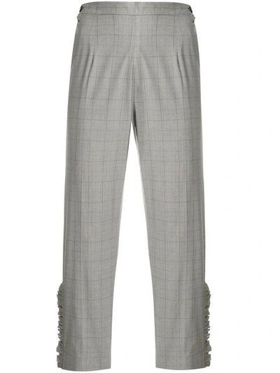 Shop I'm Isola Marras Cropped Ruffled Grid Print Trousers