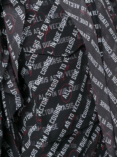 Shop Sacai Text Print Jacket - Black