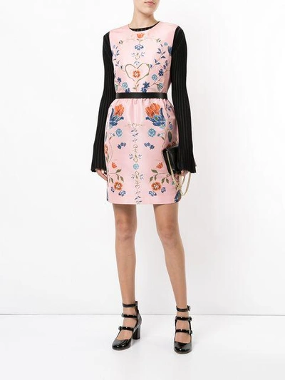 Shop Red Valentino Floral Print Long Sleeve Dress