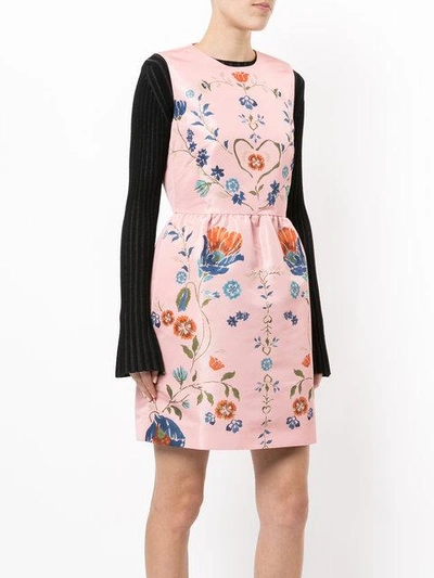 Shop Red Valentino Floral Print Long Sleeve Dress