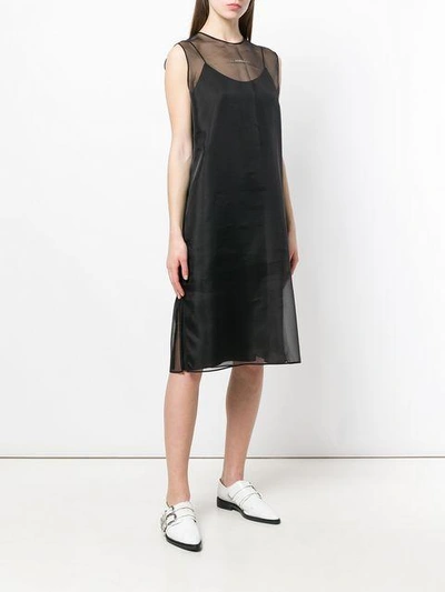 Shop Demoo Parkchoonmoo Sheer Layered Midi Dress - Black