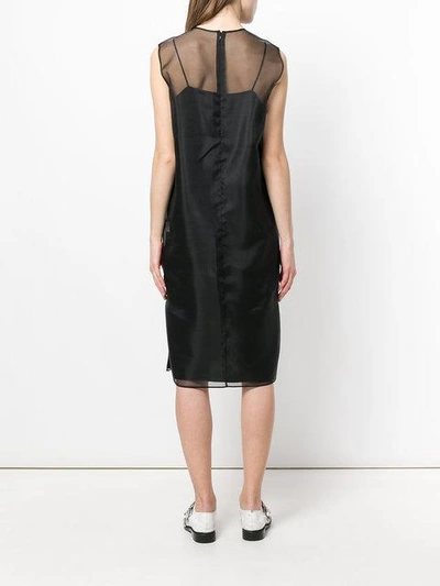 Shop Demoo Parkchoonmoo Sheer Layered Midi Dress - Black