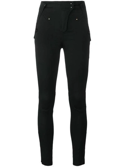 Shop Esteban Cortazar Skinny Trousers In Black