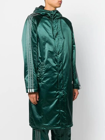 Shop Adidas Originals By Alexander Wang Long Length Stadium Jacket In Green