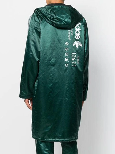 Shop Adidas Originals By Alexander Wang Long Length Stadium Jacket In Green