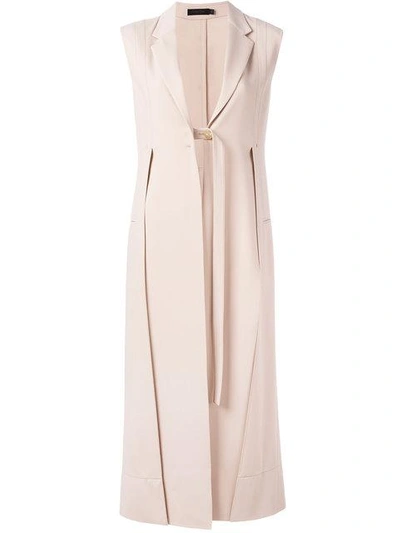 Shop Calvin Klein Collection Long Waistcoat In Pink