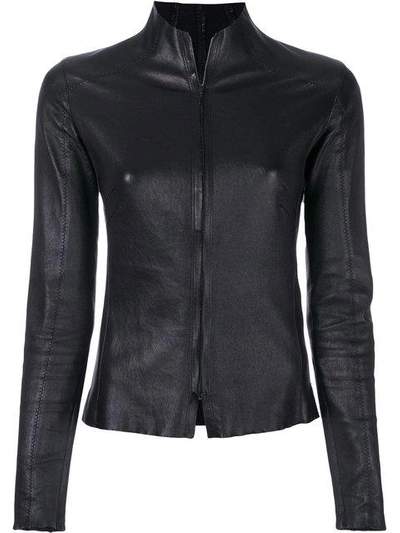 Shop Vanderwilt Super Slim Leather Jacket In Black