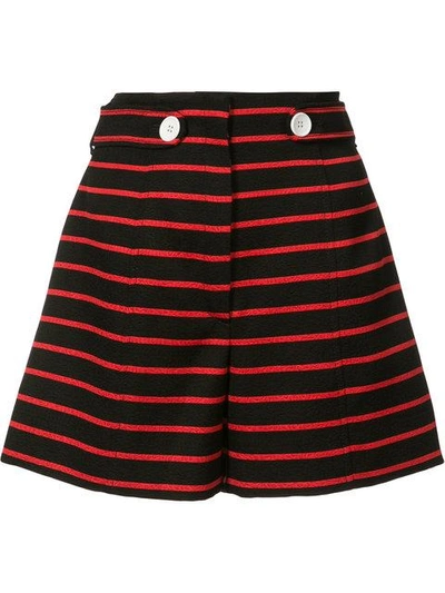 Shop Proenza Schouler Striped Shorts In Black