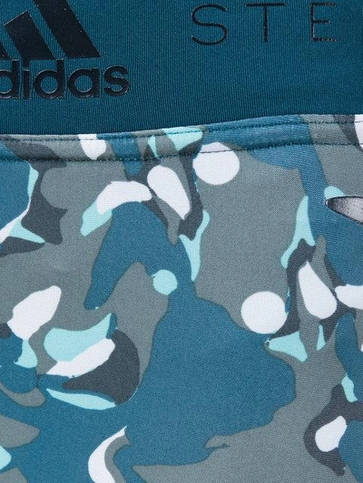 Shop Adidas By Stella Mccartney Camouflage Print Leggings - Blue